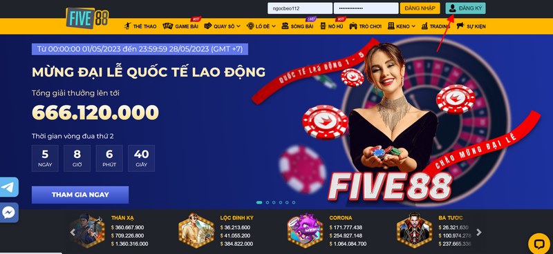 Đăng ký tài khoản FIVE88 người chơi cần cung cấp số điện thoại đang dùng
