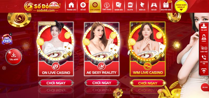 Sảnh chơi cá cược live casino đẳng cấp nhiều người yêu thích