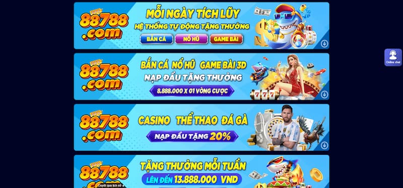 Khuyến mãi nhà cái 88788