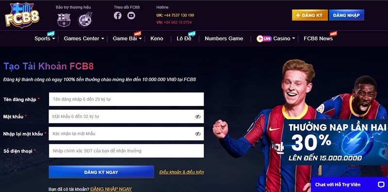 Đăng ký tài khoản FCB8 nhưng lâu không đăng nhập tài khoản không bị khóa