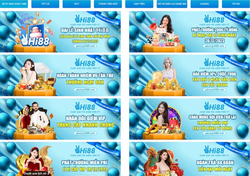 Khuyến mãi tại Hi88