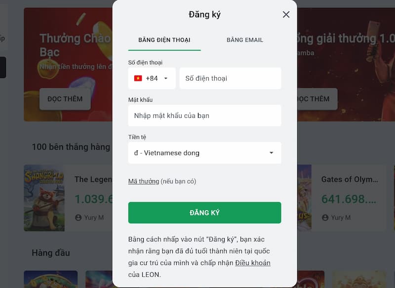 Cách tạo tài khoản