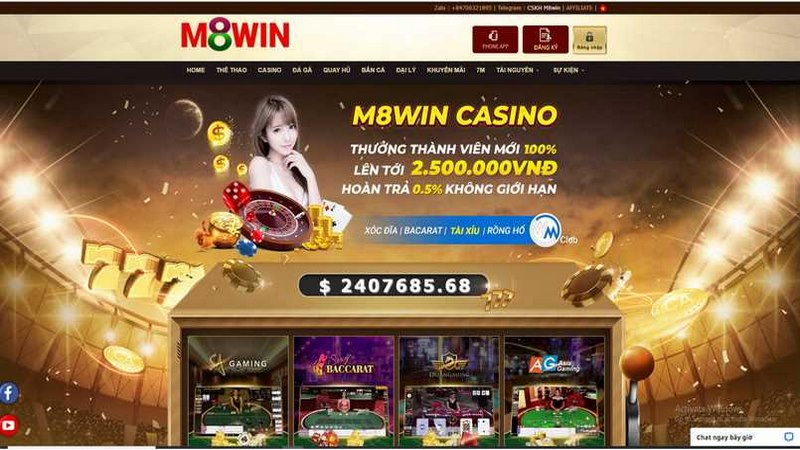Truy cập trang chủ nhà cái và chọn đăng ký M8win